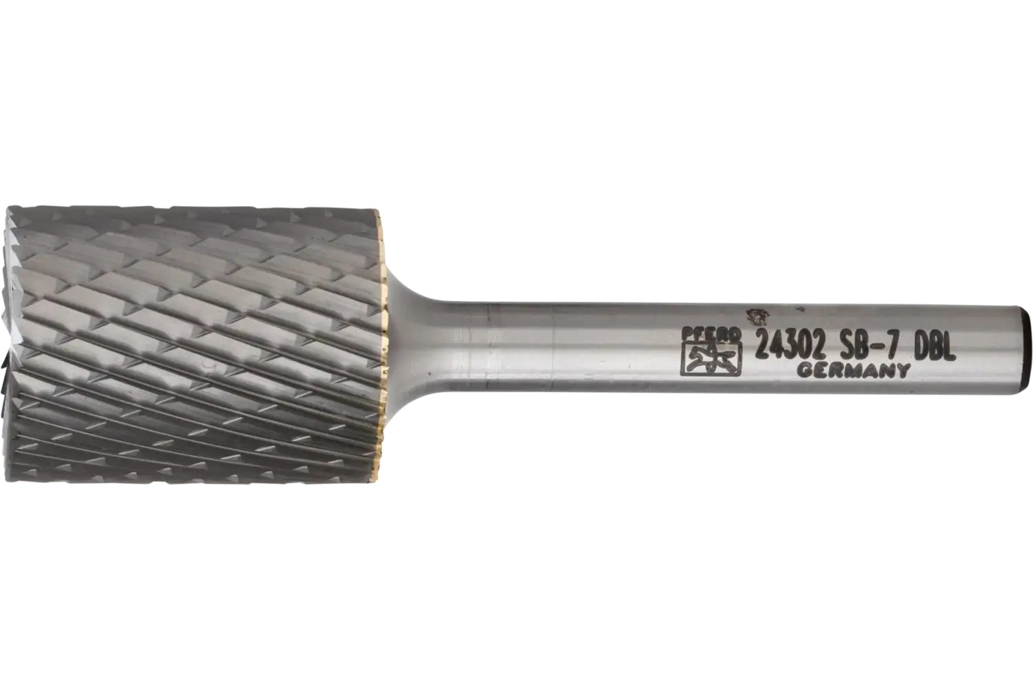 Picture of Pferd Carbide Bur SB-7 Cylindrical End Cut Double Cut 3/4" x 1" x 1/4" Shank